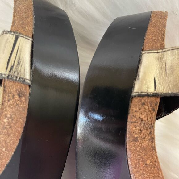 Naot metallic antique bronze wedge straps sandals Rhinestones accent EUR SZ40 - Picture 11 of 14